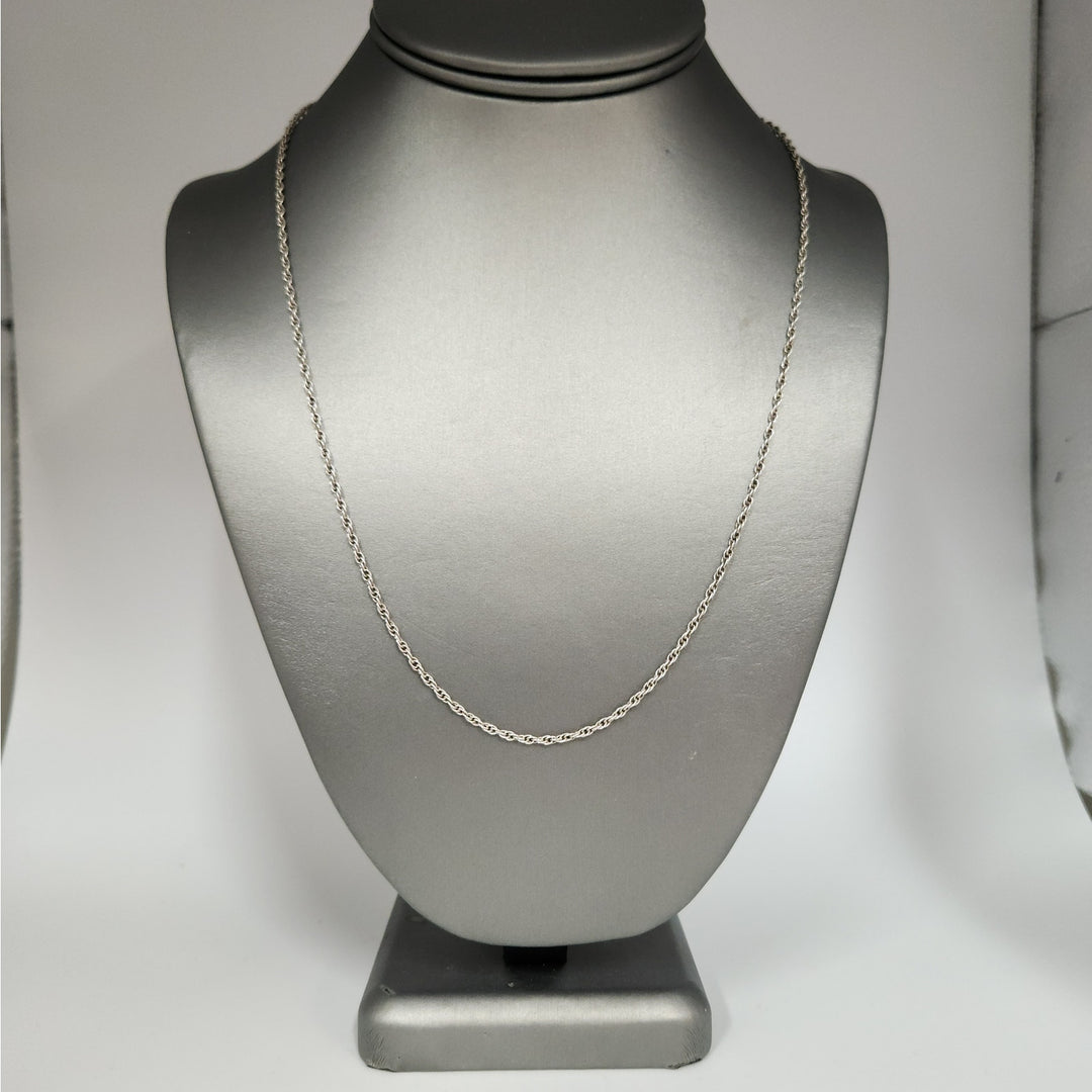 Patina 925 Sterling silver 22" Rope Necklace Classic antique finish silver chain