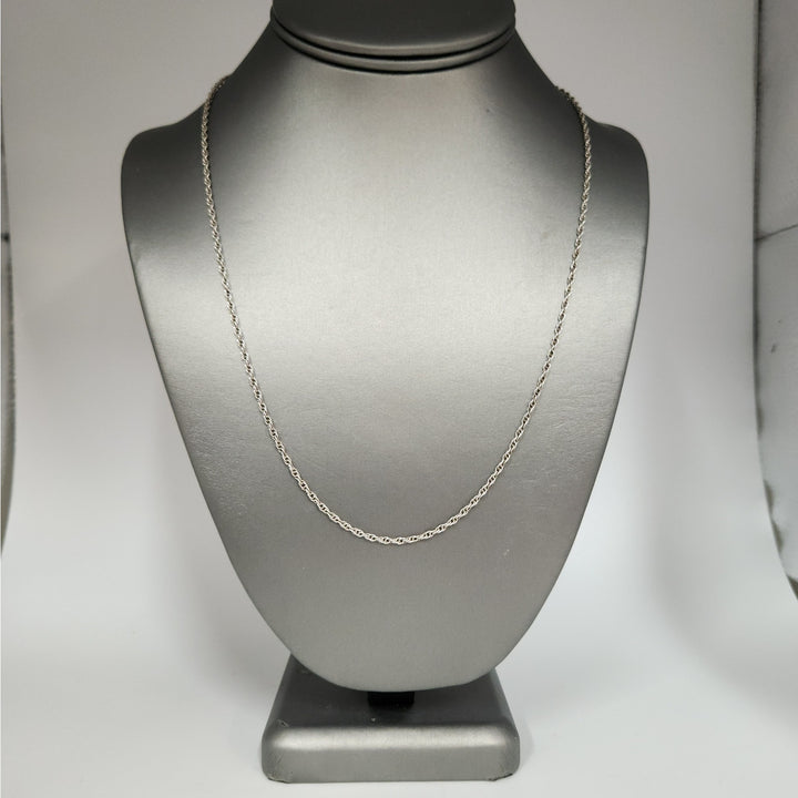 Patina 925 Sterling silver 22" Rope Necklace Classic antique finish silver chain