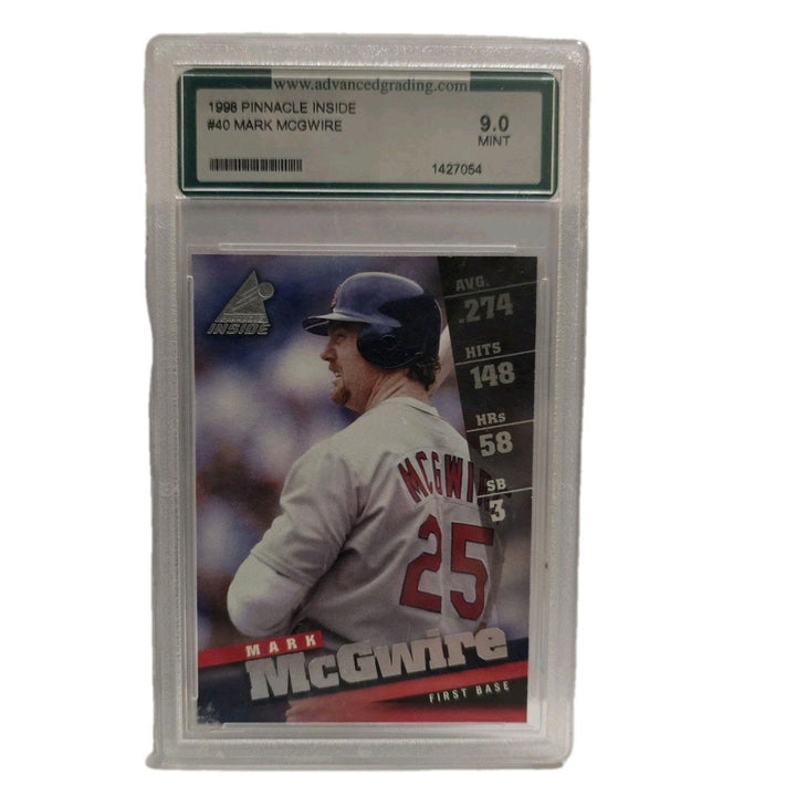 1998 Pinnacle Inside Mark McGwire #40 Advanced Grading Graded 9-Mint