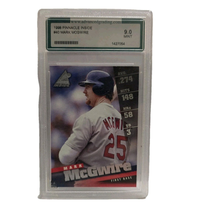 1998 Pinnacle Inside Mark McGwire #40 Advanced Grading Graded 9-Mint