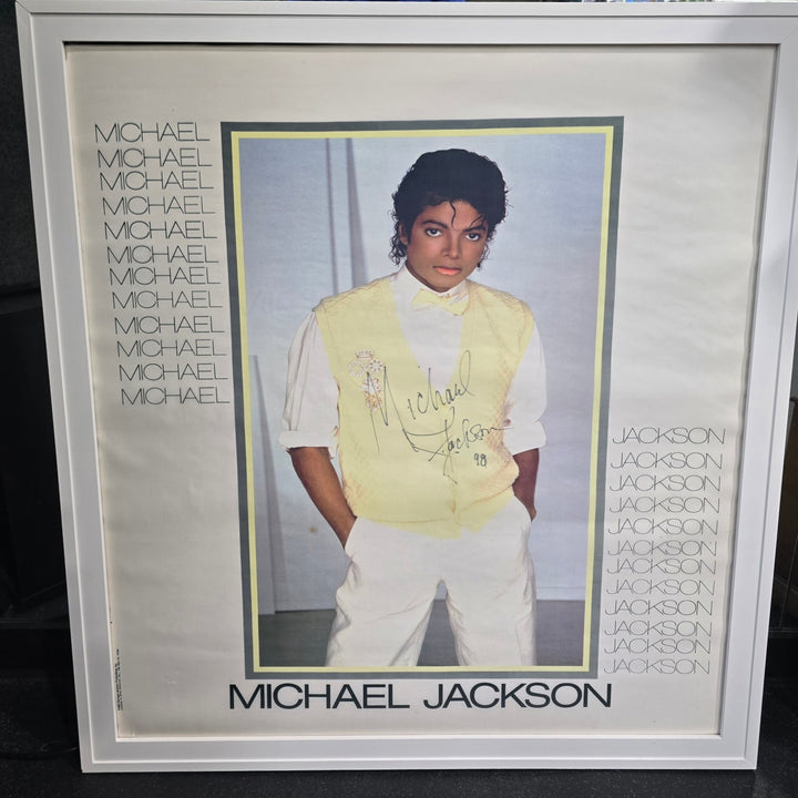 Michael Jackson Signed Autographed 39" x 47" Framed 1983 Poster