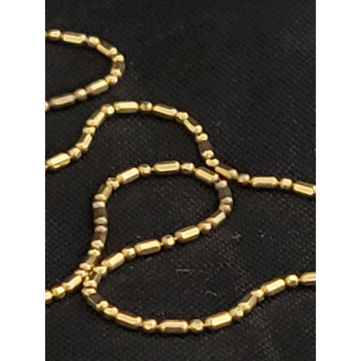 14k Gold Dot Chain Necklace 16in With 1.7g Of Gold