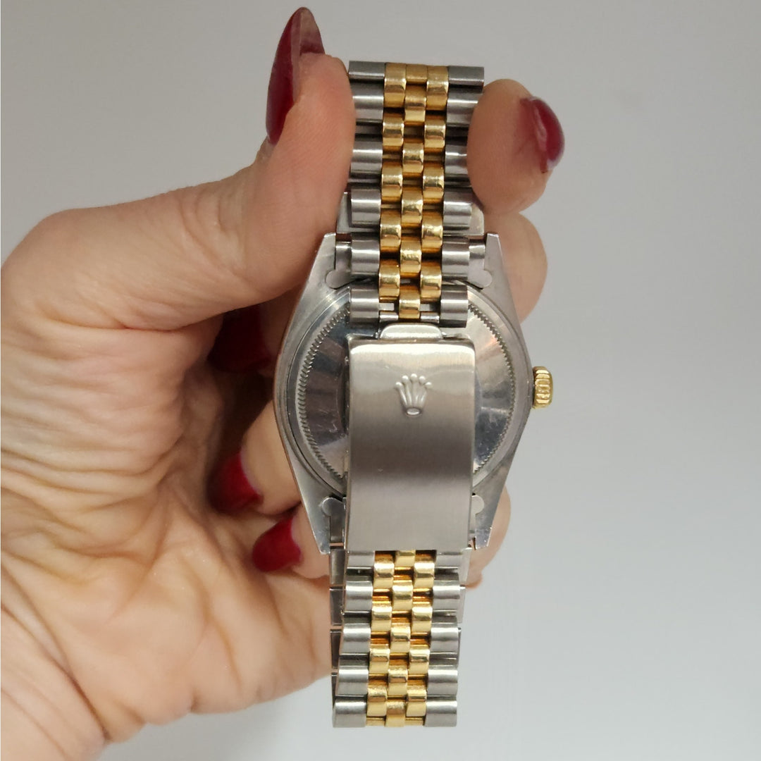 Rolex Datejust 16013 Two-Tone 18K Gold & Steel Champagne Dial Automatic Watch