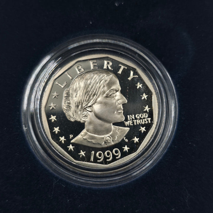 1999-P Susan B. Anthony Proof Dollar Coin – Original US Mint Box & COA