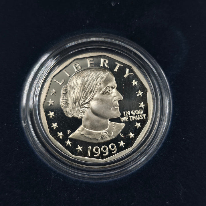 1999-P Susan B. Anthony Proof Dollar Coin – Original US Mint Box & COA