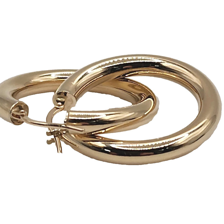 14K YELLOW GOLD HOOP EARRINGS