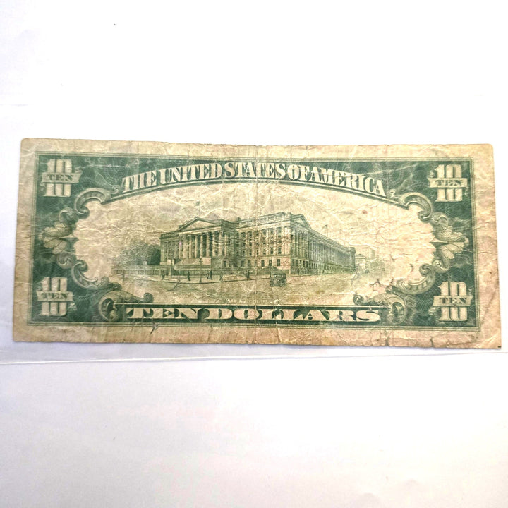 1934 $10 Chicago Federal Reserve Note G14164995A Circulated Vintage