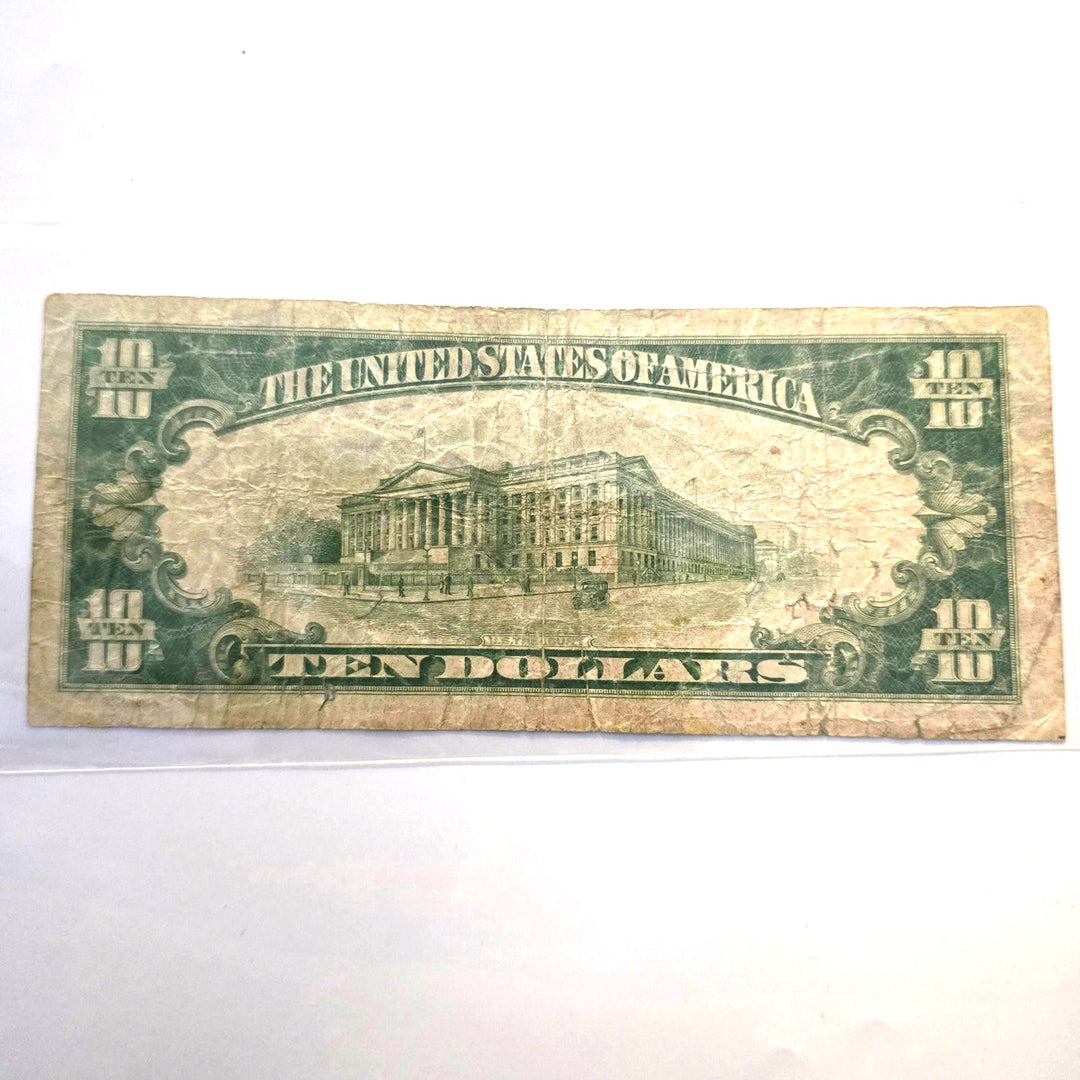 1934 $10 Chicago Federal Reserve Note G14164995A Circulated Vintage