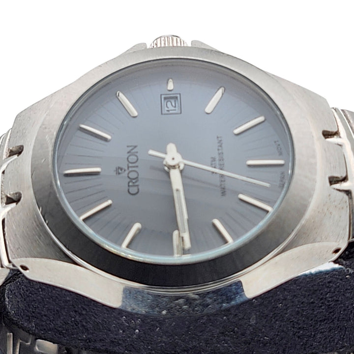 Croton Stainless Steel Quartz Men's Watch Japan Movement Water Resistant