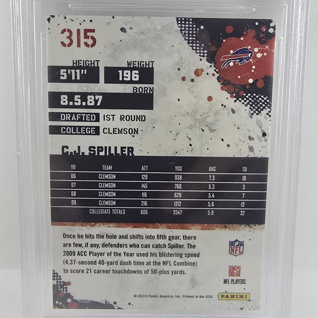 2010 Score CJ Spiller #315 Beckett 9.5 GEM MINT NFL Rookie Buffalo Bills B2
