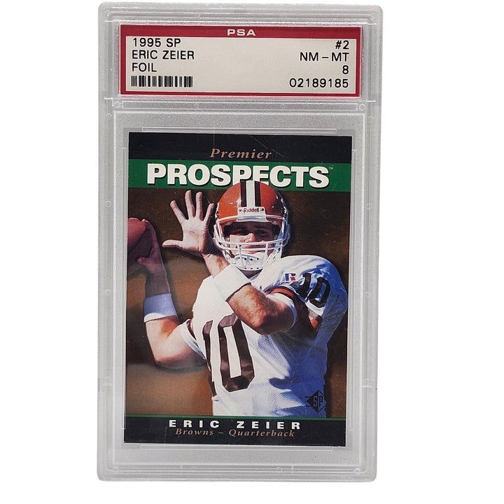 1995 SP Eric Zeier Foil Premier Prospects #2 Cleveland Browns PSA 8 NM-MT Card