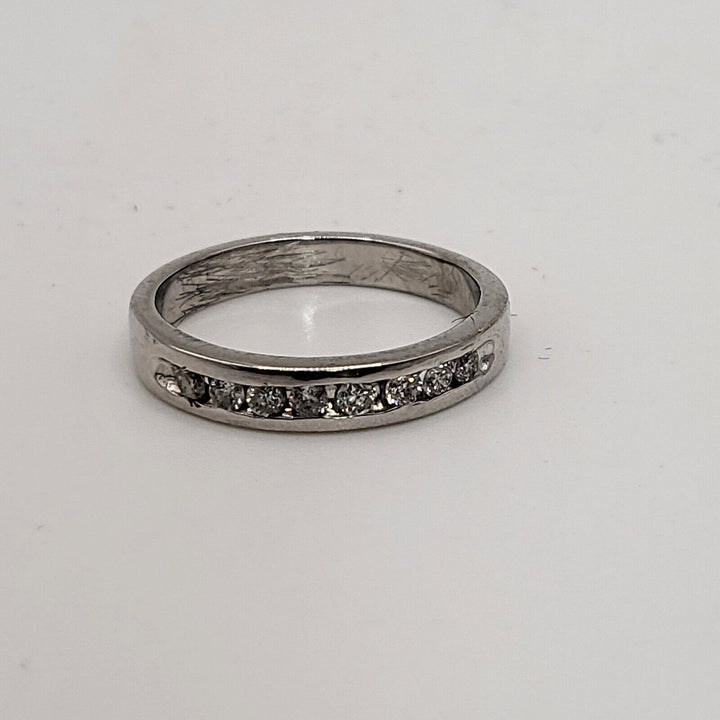 Platinum Channel Set Diamond Band Ring 5.3g, Sz 6.25
