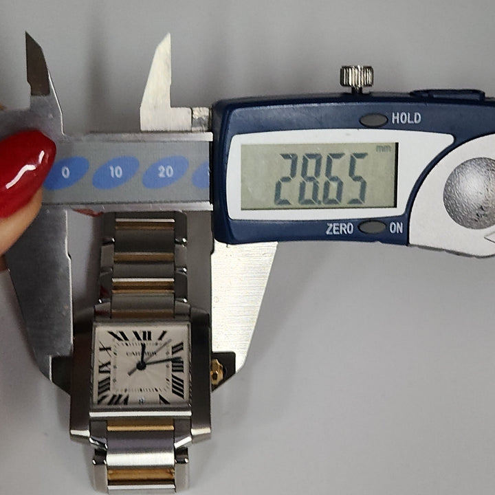 28MM Cartier Tank Francaise 2302 18k Two Tone Unisex Automatic Watch
