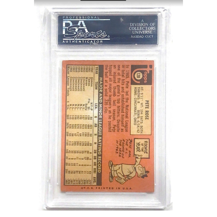 1969 Topps #120 Pete Rose VG-3 Graded by PSA