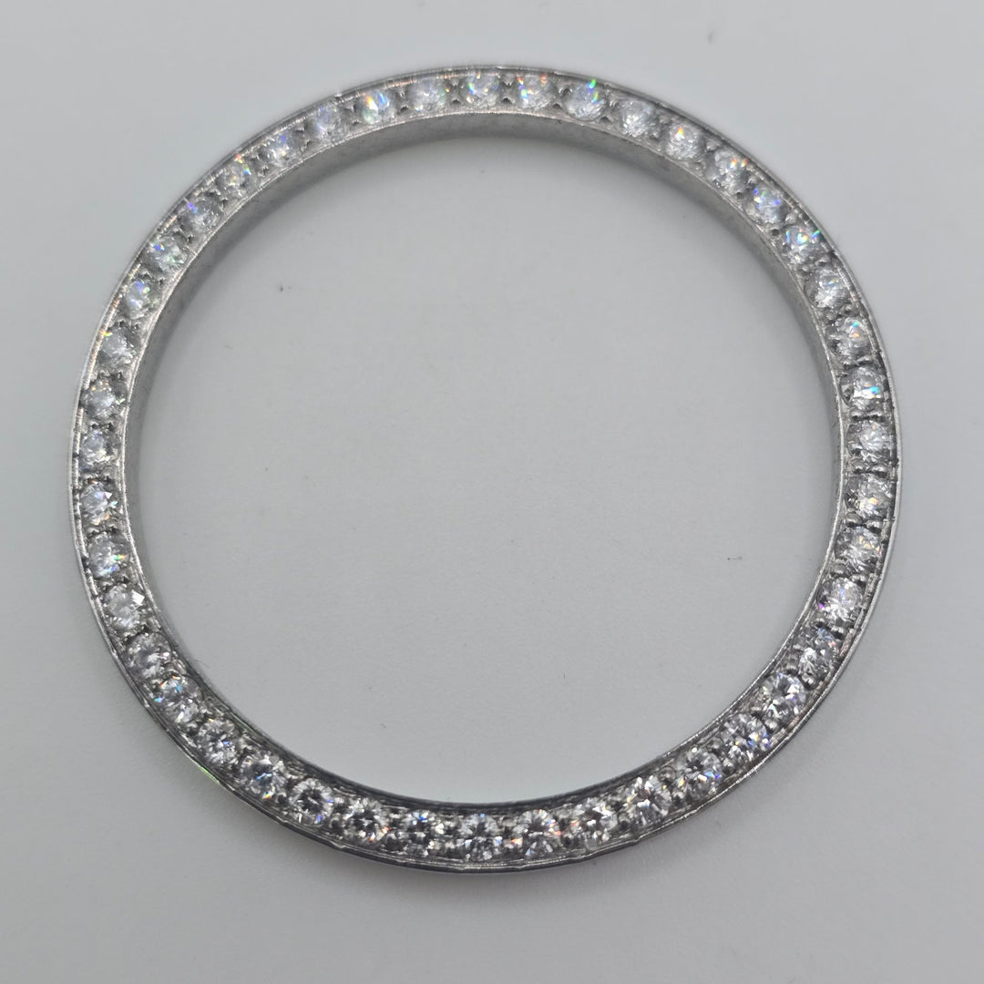 36mm Aftermarket Lab Diamond Bezel Stainless Steel 1-Row