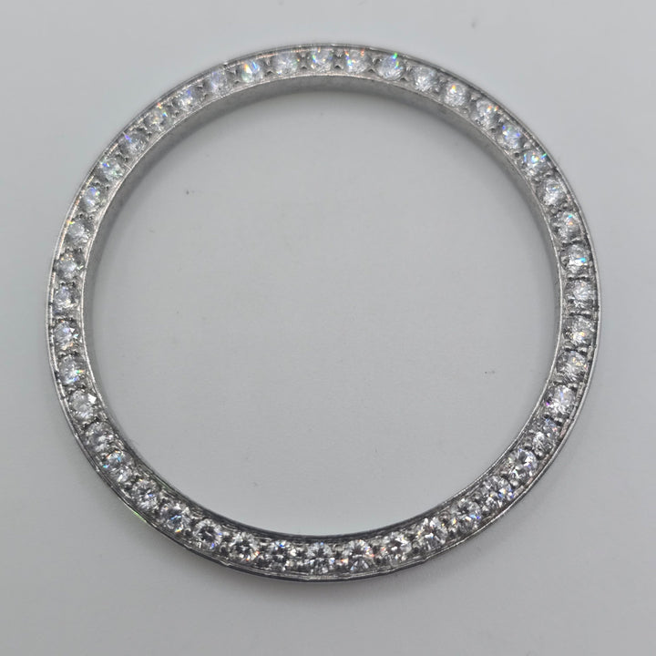 36mm Aftermarket Lab Diamond Bezel Stainless Steel 1-Row