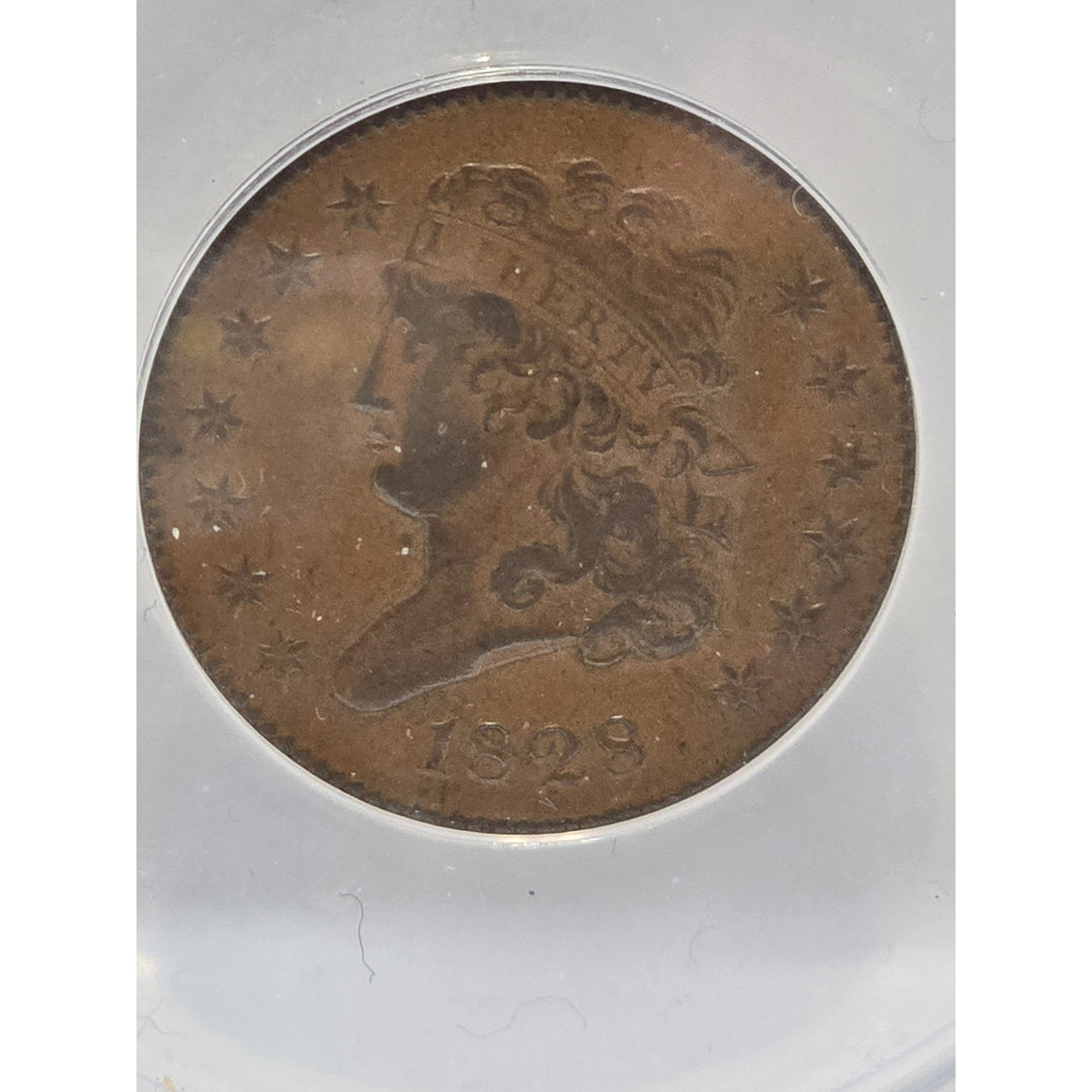 ANACS EF40 1828 Classic Head 13 Stars Copper Half Cent 1/2C C-3
