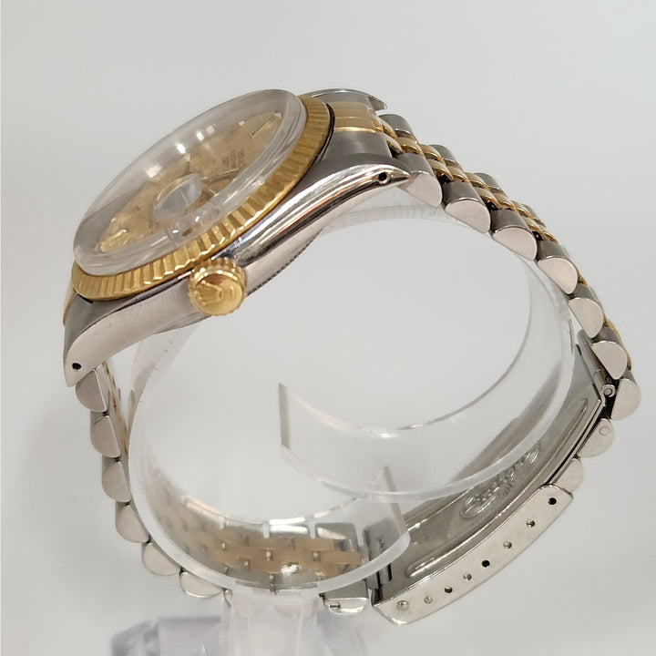 Rolex Datejust 16013 Two-Tone 18K Gold & Steel Champagne Dial Automatic Watch