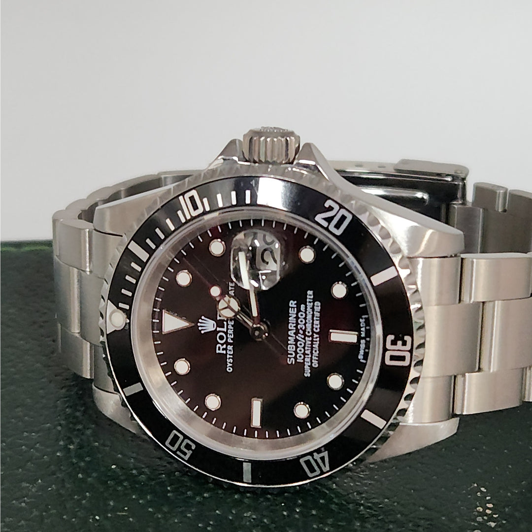 Rolex Submariner Date Stainless Steel Black Dial Classic Dive Watch