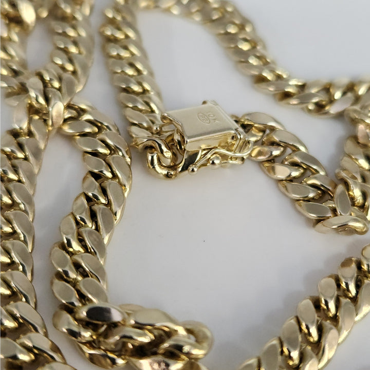 10k Yellow Gold 6.5MM Cuban Link Chain Necklace 22"