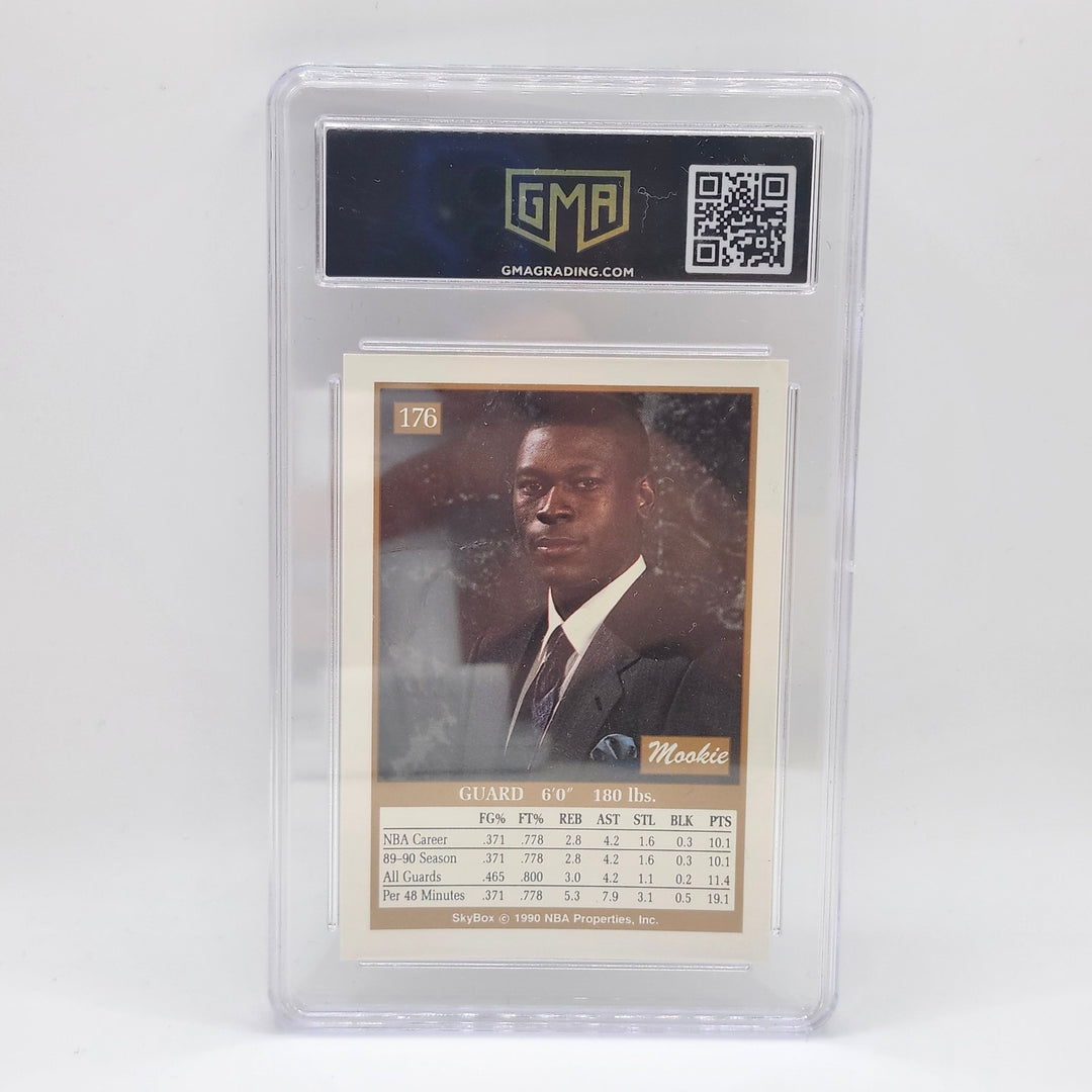 1990 SkyBox Mookie Blaylock Rookie Card #176 - GMA 8.5 NM-MT+ New Jersey Nets