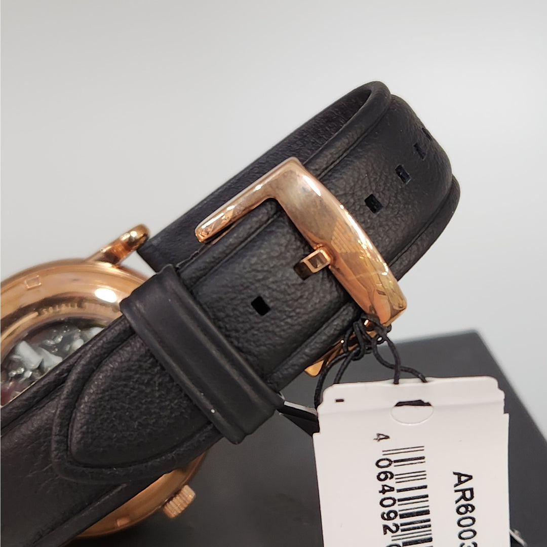 Emporio Armani Meccanico Automatic Skeleton Rose Gold Watch AR60031