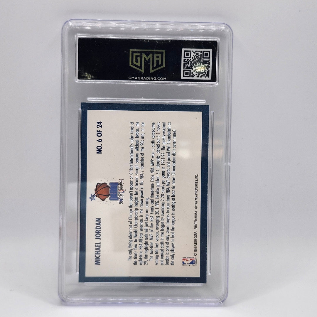 1992 Fleer Michael Jordan All-Star #6 Chicago Bulls GMA 7 NM Basketball Card