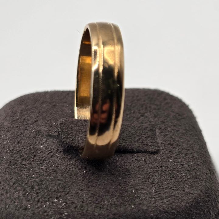 14K Yellow Gold Wedding Band Ring Size 10.5 5mm 4.7g Classic Band