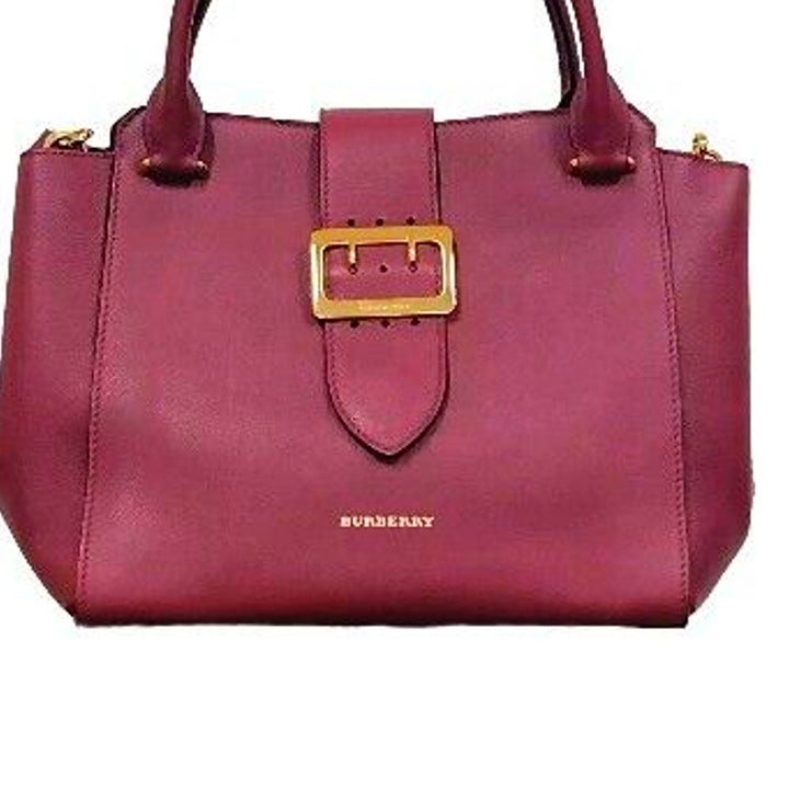 Authentic Burberry Medium Soft Grain Leather Buckle Shoulder Bag