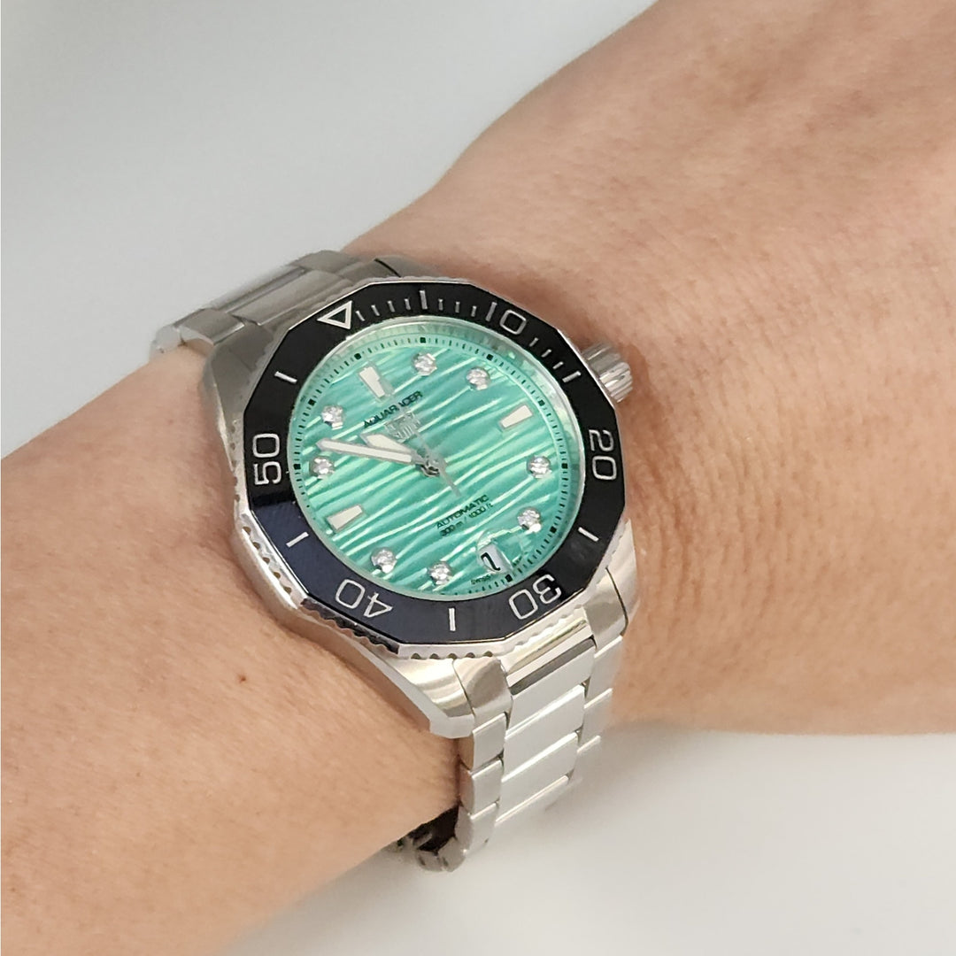 TAG HEUER Aquaracer 36MM Automatic Diamond Watch