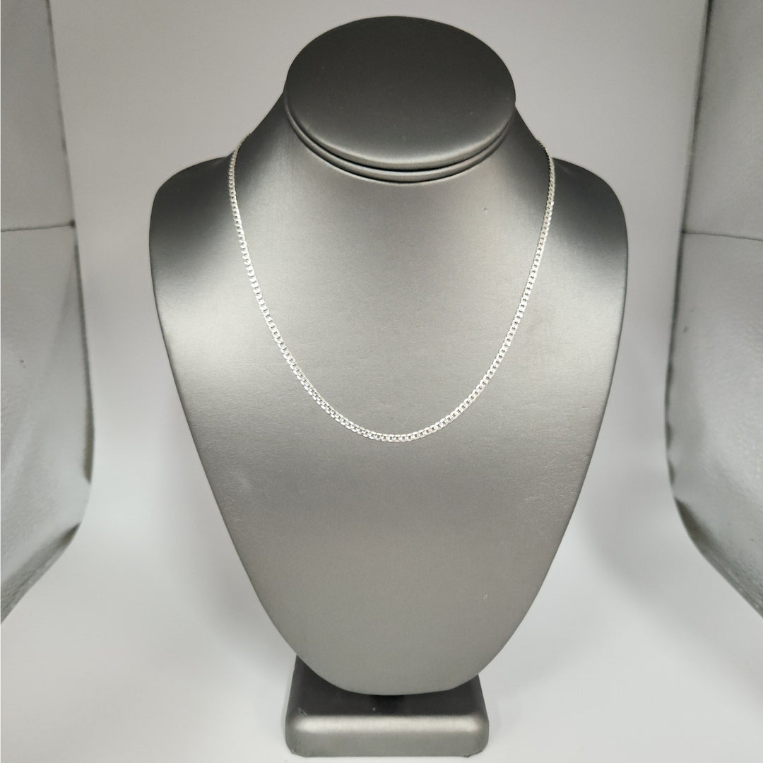925 Sterling Silver 18"  Cuban chain necklace