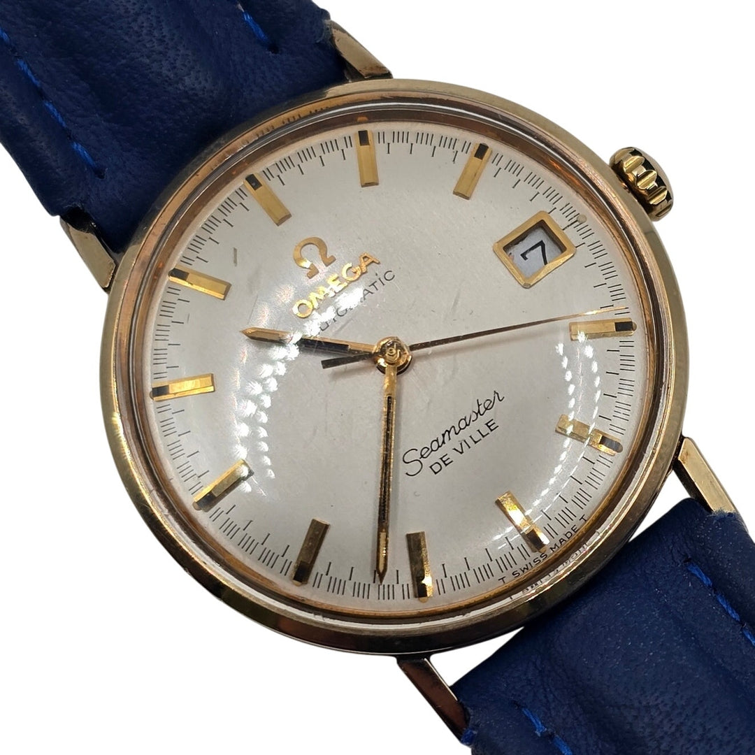 Vintage Omega Seamaster De Ville Automatic Solid 14K Gold Watch