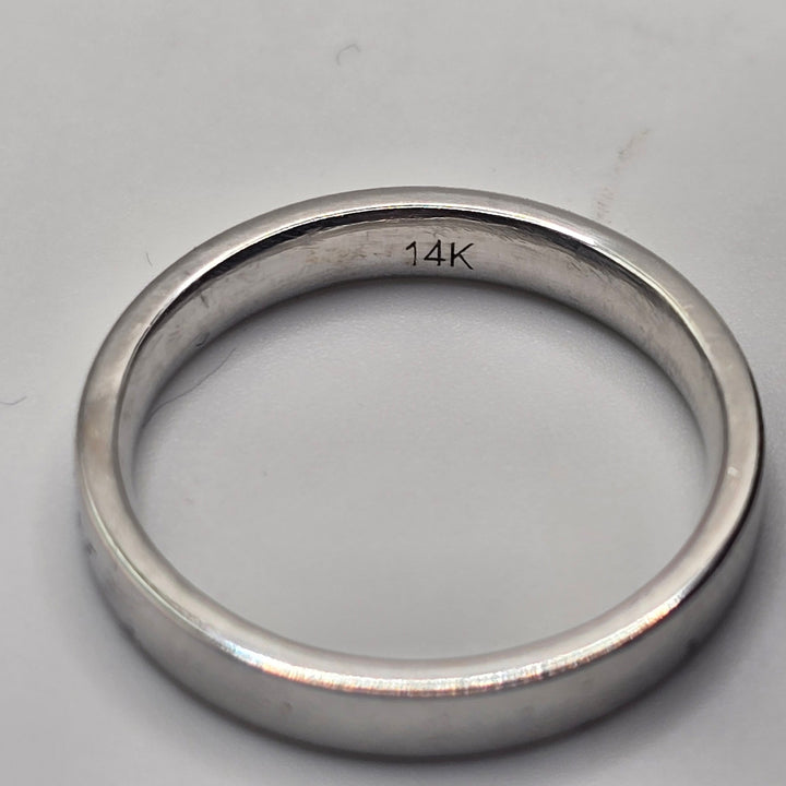 14K White Gold Comfort Fit Wedding Band Ring Size 7 Polished 3.2mm