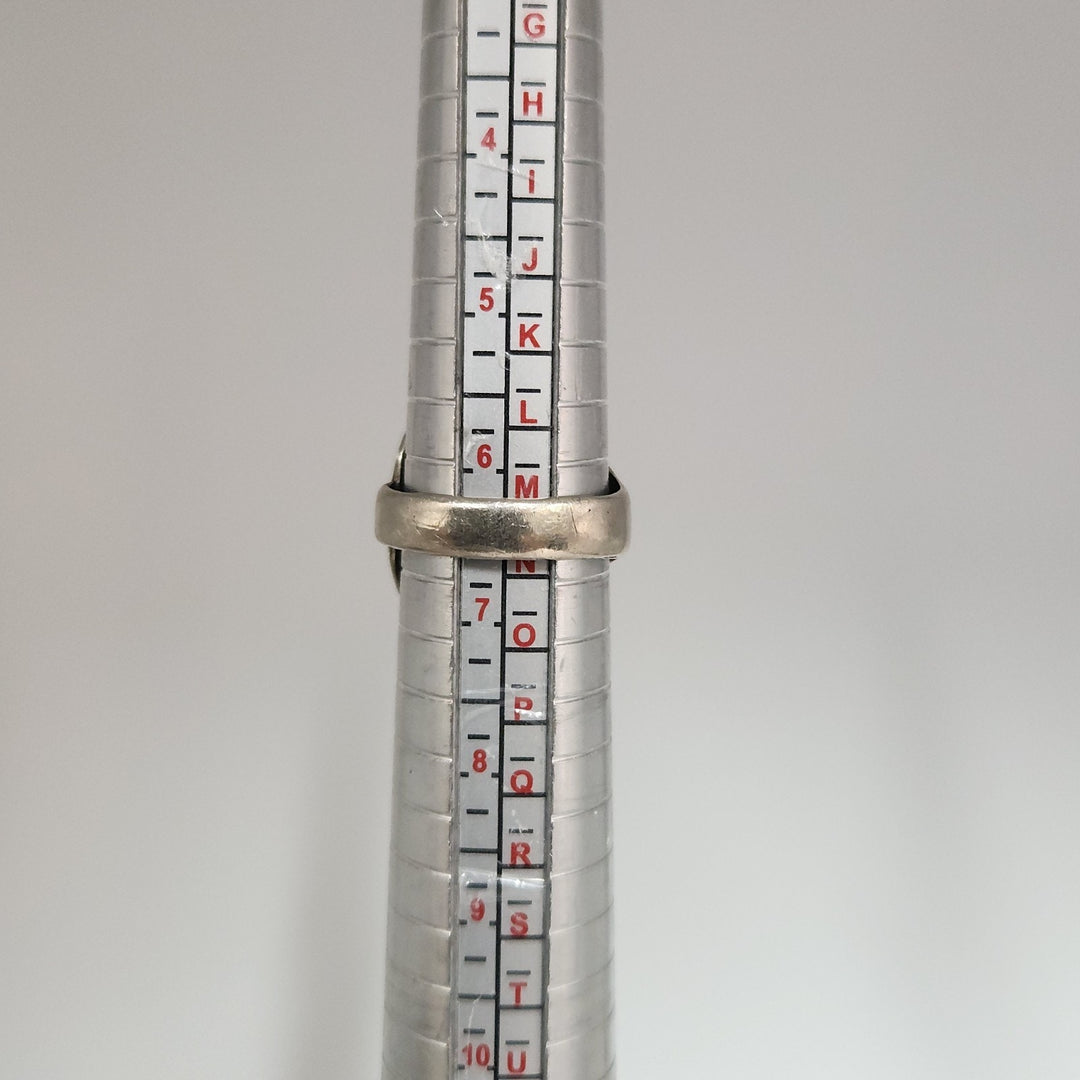 Artisan Sterling Silver Mask Ring set With Dual Green Aventurine Cabochons Stone