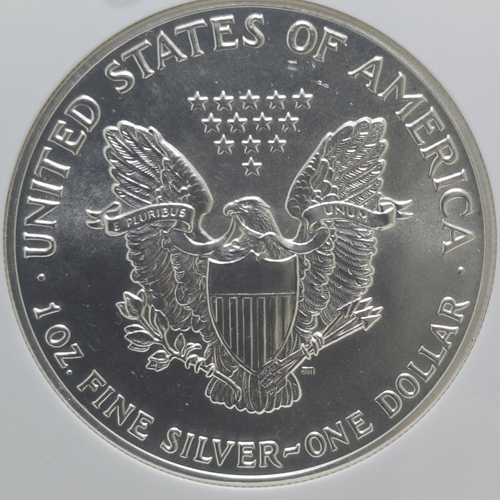 1989 American Silver Eagle, 1 Oz Fine .999 Silver USA Uncirculated $1 NGC MS69