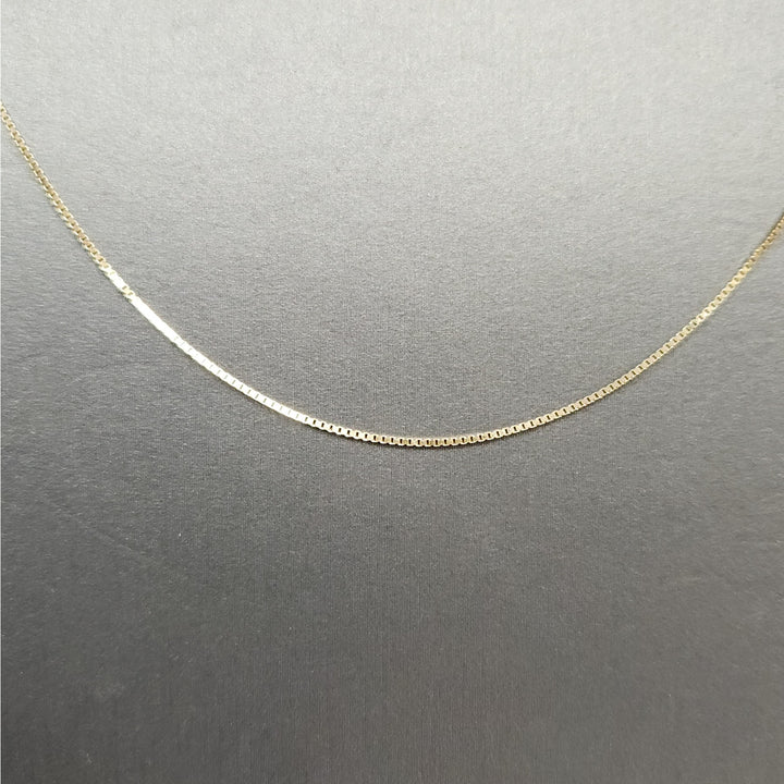 10k Yellow Gold 0.8mm Adjustable Box Chain 22"w