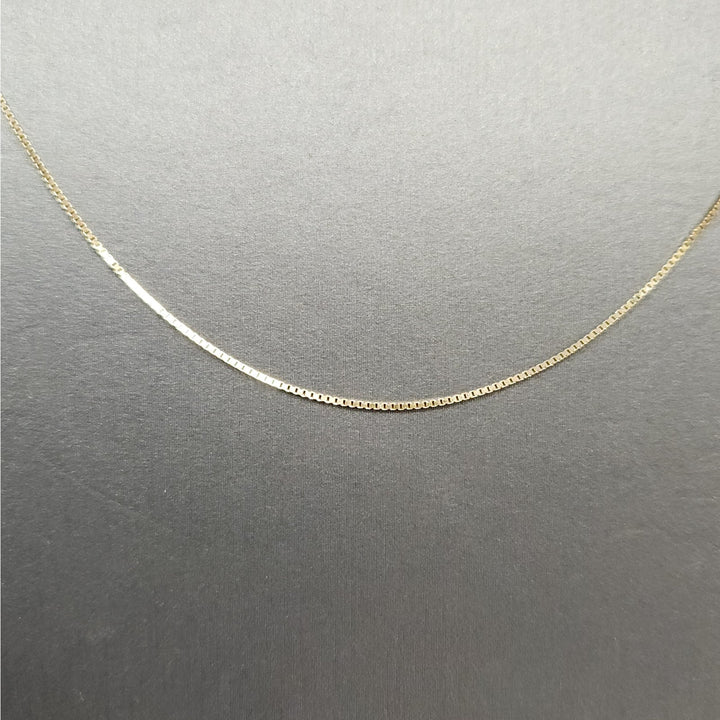10k Yellow Gold 0.8mm Adjustable Box Chain 22"w