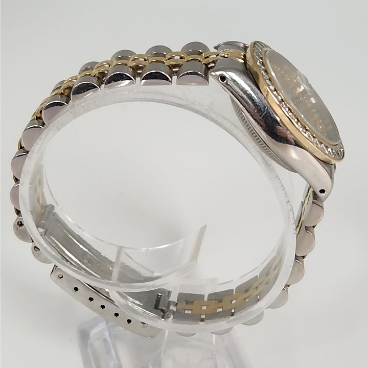 Rolex Lady Datejust 26mm Ref 69173 Two-Tone 18 k Gold Steel Diamond Dial & Bezel