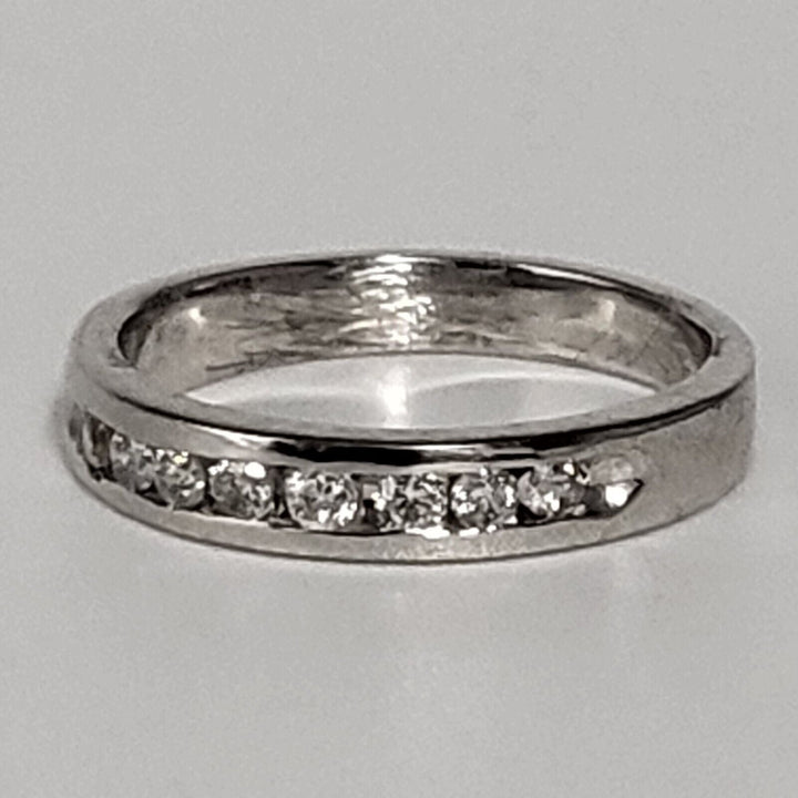 Platinum Channel Set Diamond Band Ring 5.3g, Sz 6.25