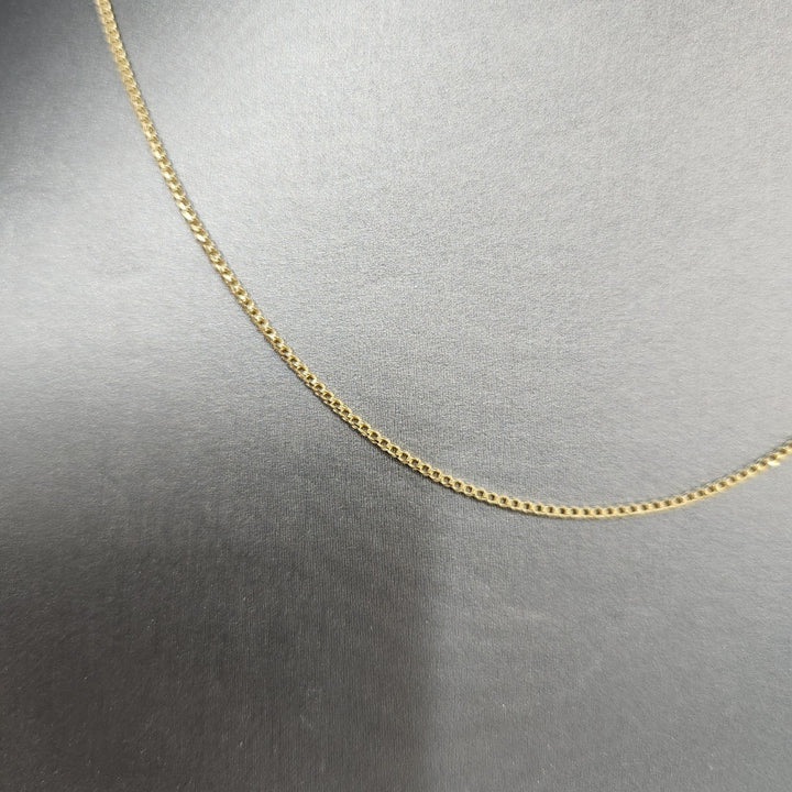 14k Yellow Gold Box Chain Necklace 16"