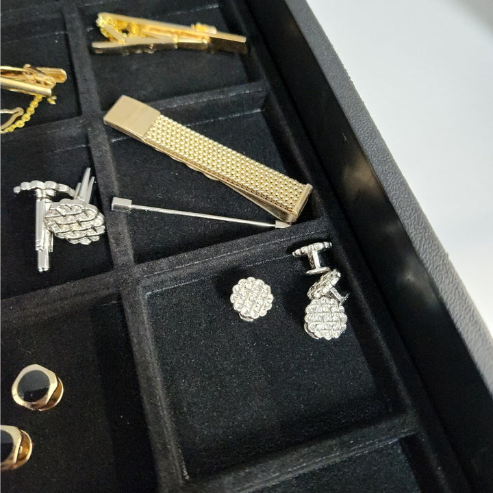 Elegant Assorted Men's cufflinks & Tie Clips -Gold & Silver Tone -Starting at $19.99