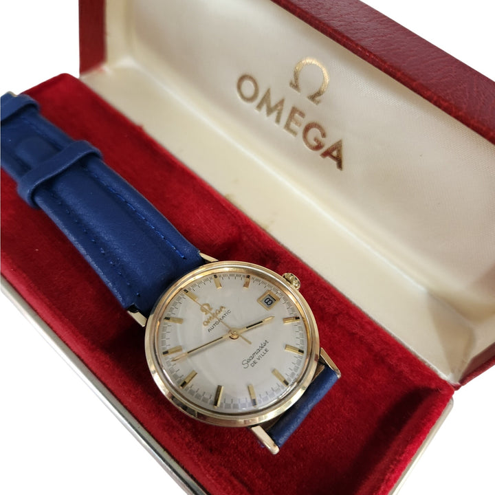 Vintage Omega Seamaster De Ville Automatic Solid 14K Gold Watch