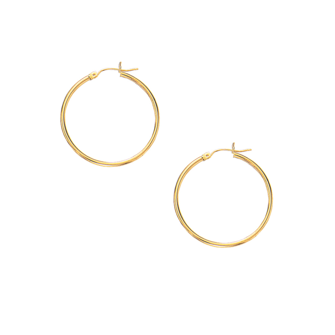 10K Gold 2x30mm Hoop Earring