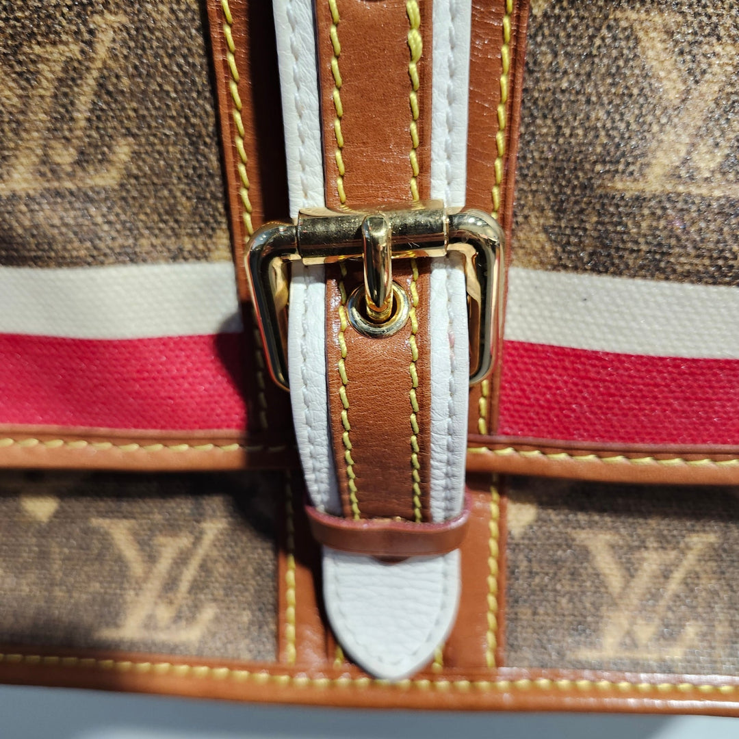 Louis Vuitton Limited Edition Monogram Tissé Rayures Flap Messenger Bag