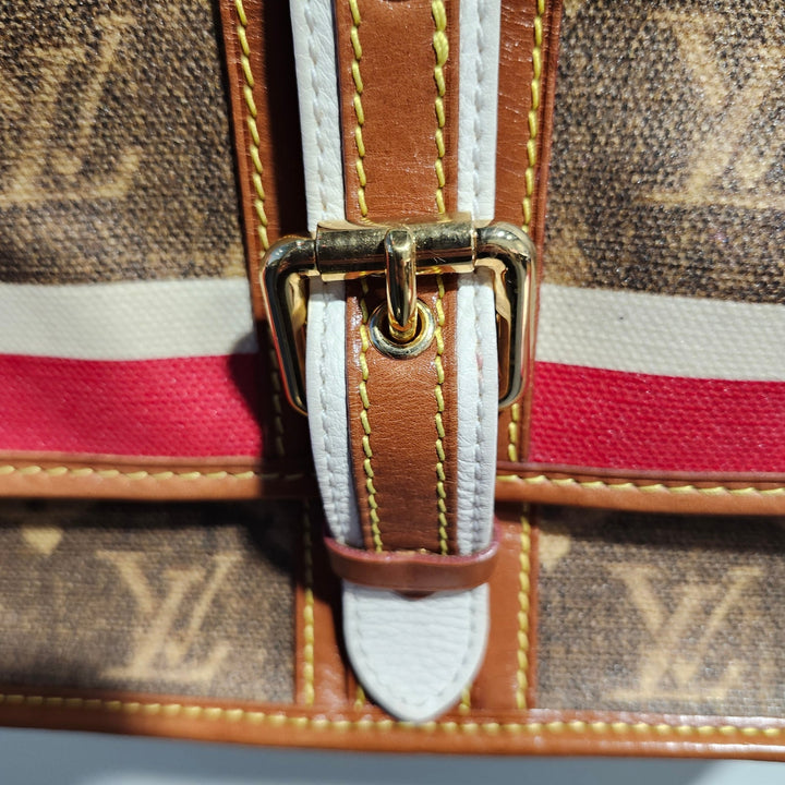 Louis Vuitton Limited Edition Monogram Tissé Rayures Flap Messenger Bag