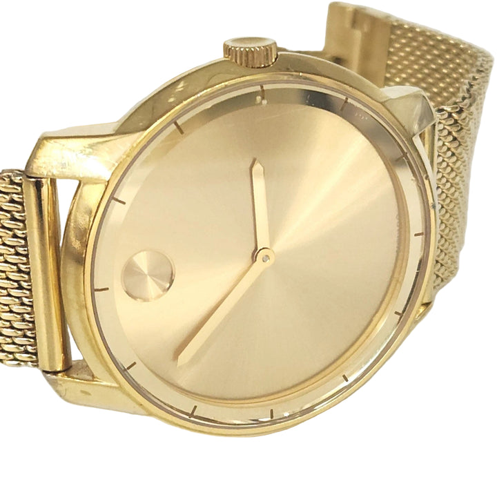 Movado Bold Gold Mesh Stainless Steel Band 44MM Watch
