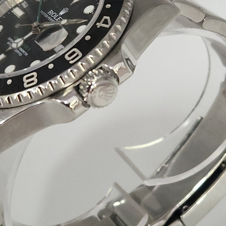Rolex GMT Master Black Dial Stainless Steel Watch