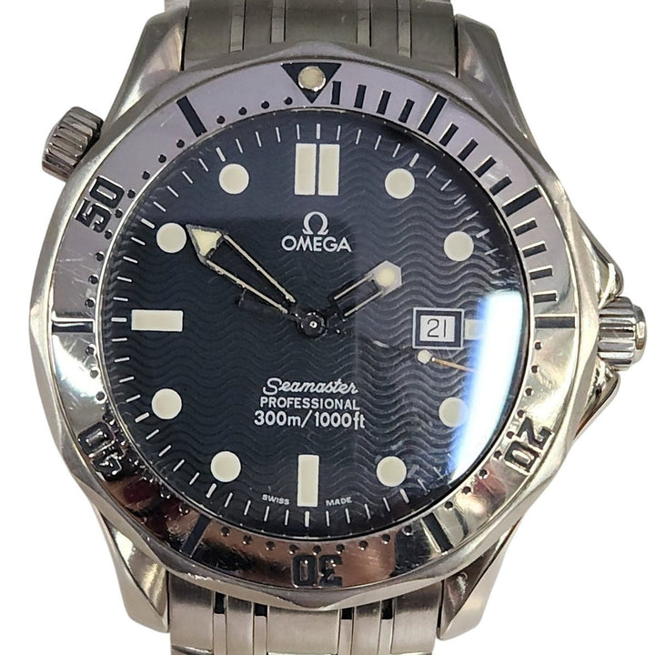 Omega Seamaster Professional 300M Quartz Steel Men's Watch 41 mm Blue Wave Dial