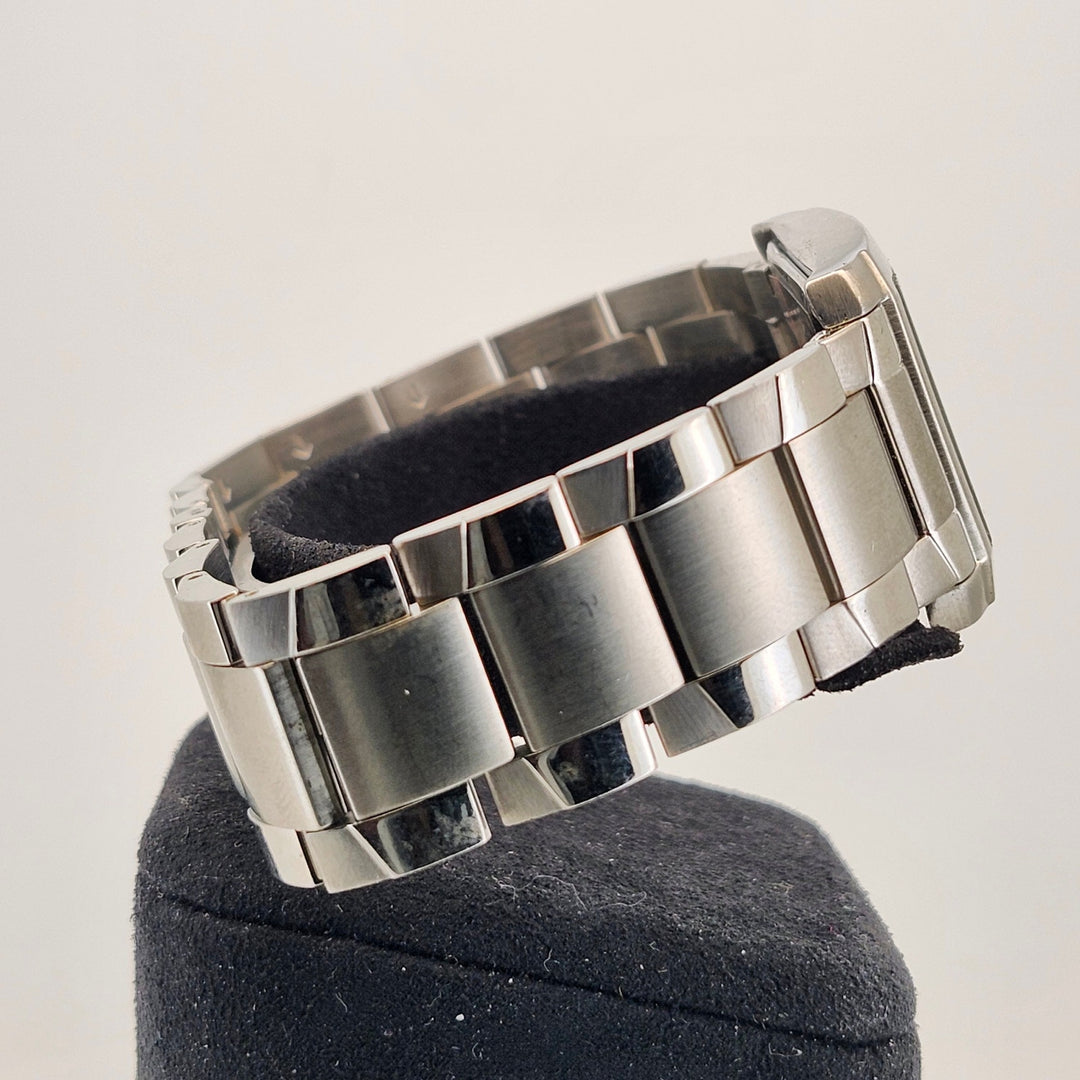 Bulova Rectangular Silver-Tone White Dial Roman Numeral Quartz Watch