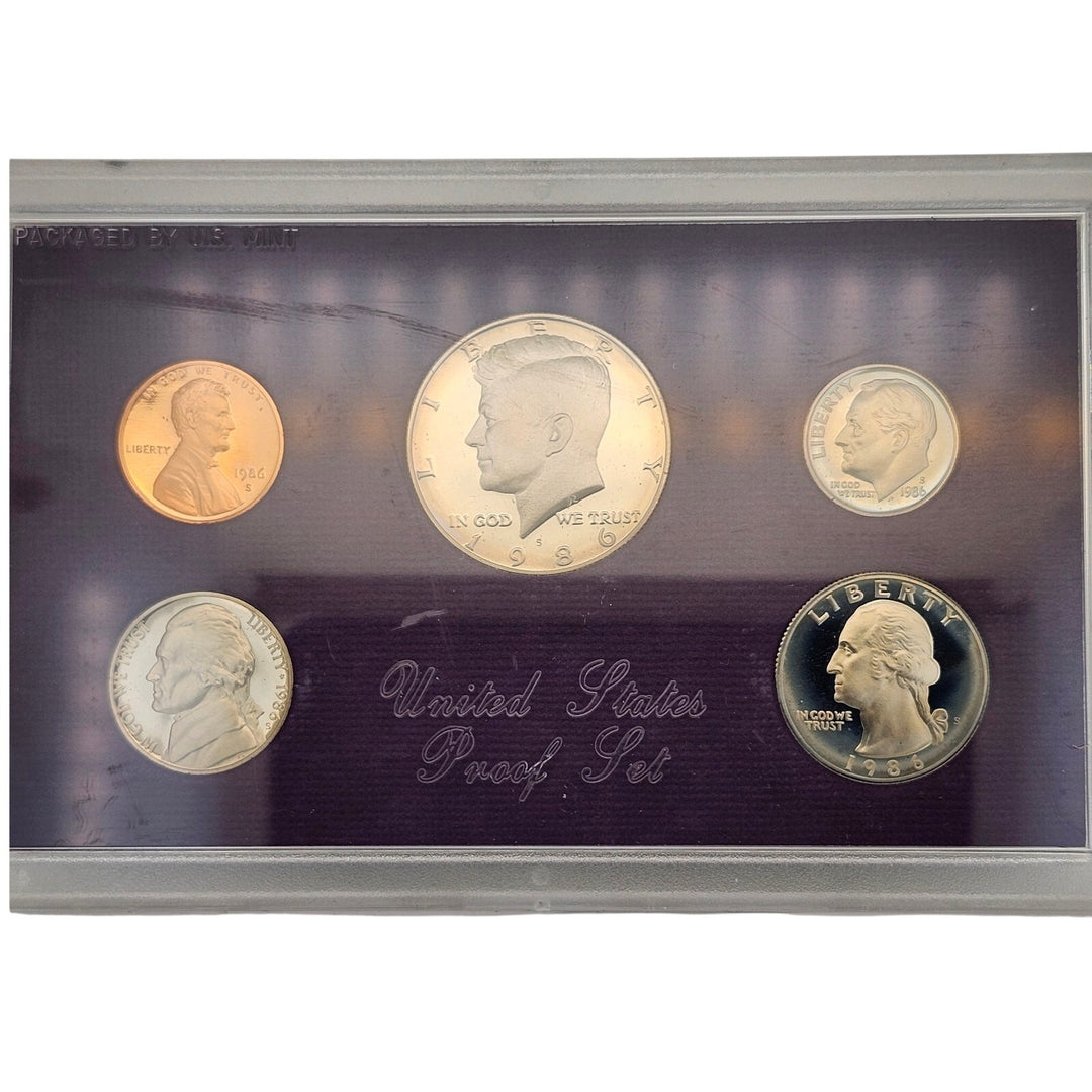 1986-S United States Proof Set - Official US Mint 5-Coin Gem Proof Collector Set